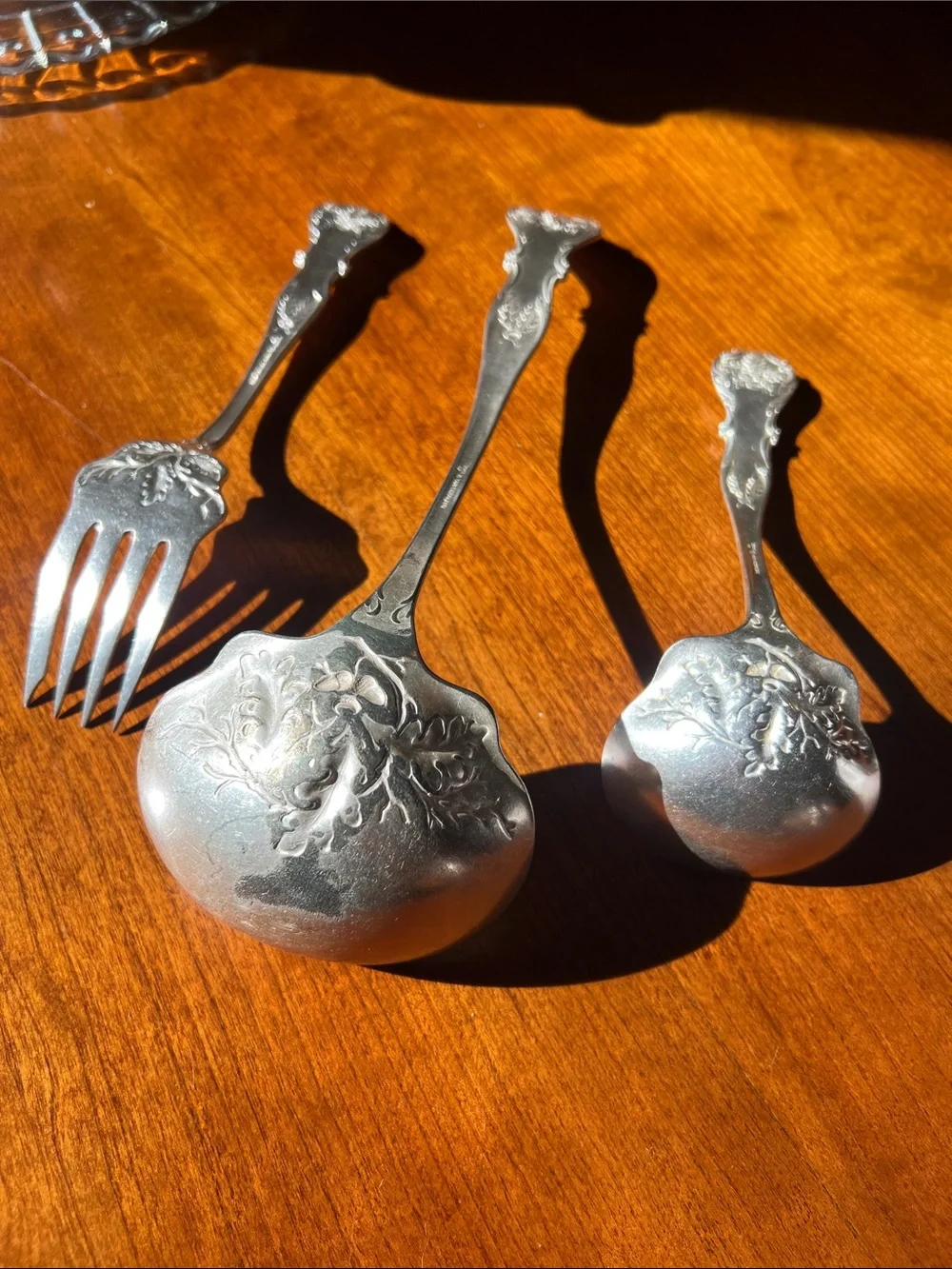 An Antique 1906 Charter Oak Silver-Plated Serving Set by 1847 Rogers Bros.